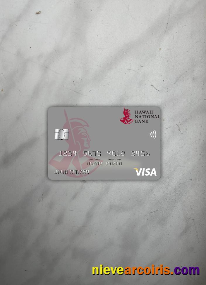 Hawaii, Hawaii Natioanal Bank visa debit card photolook